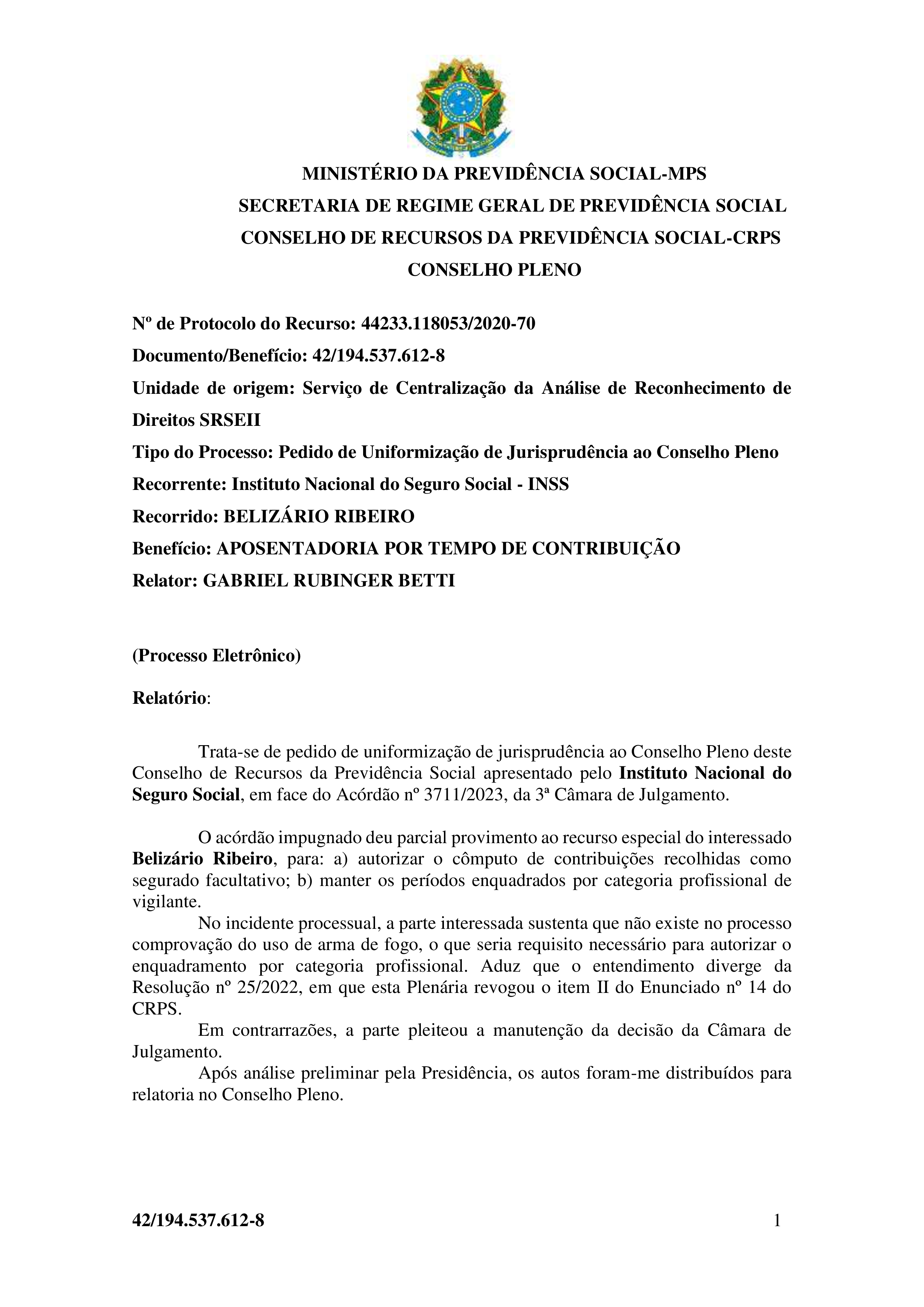 Primeira página do documento: 'RESOLUÇÃO 25/2024' / arquivo: 'RESOLUÇÃO25.pdf' 