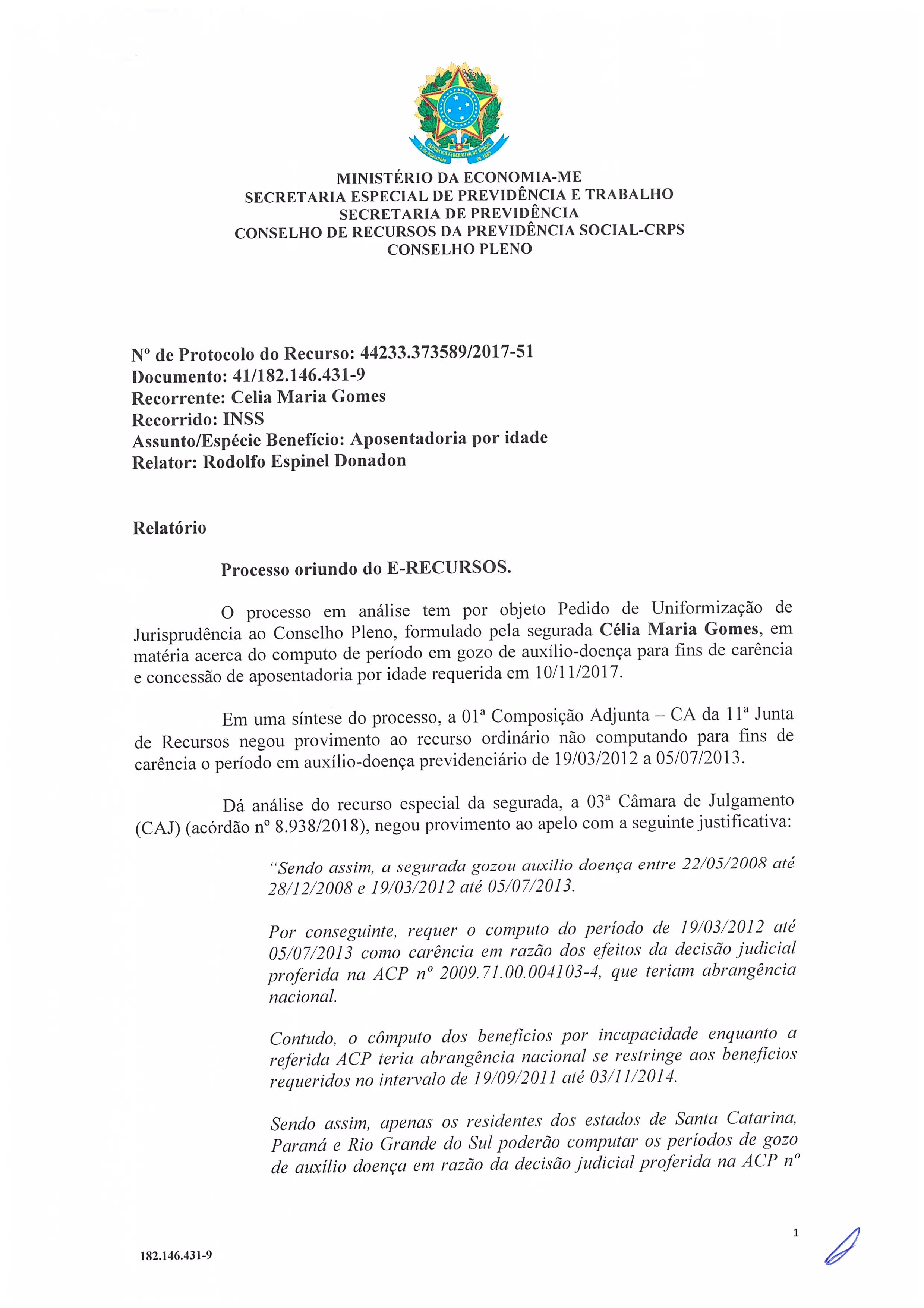 Primeira página do documento: 'Resolução 36/2020' / arquivo: 'RESOLUCAO36CELIAMARIA.pdf'