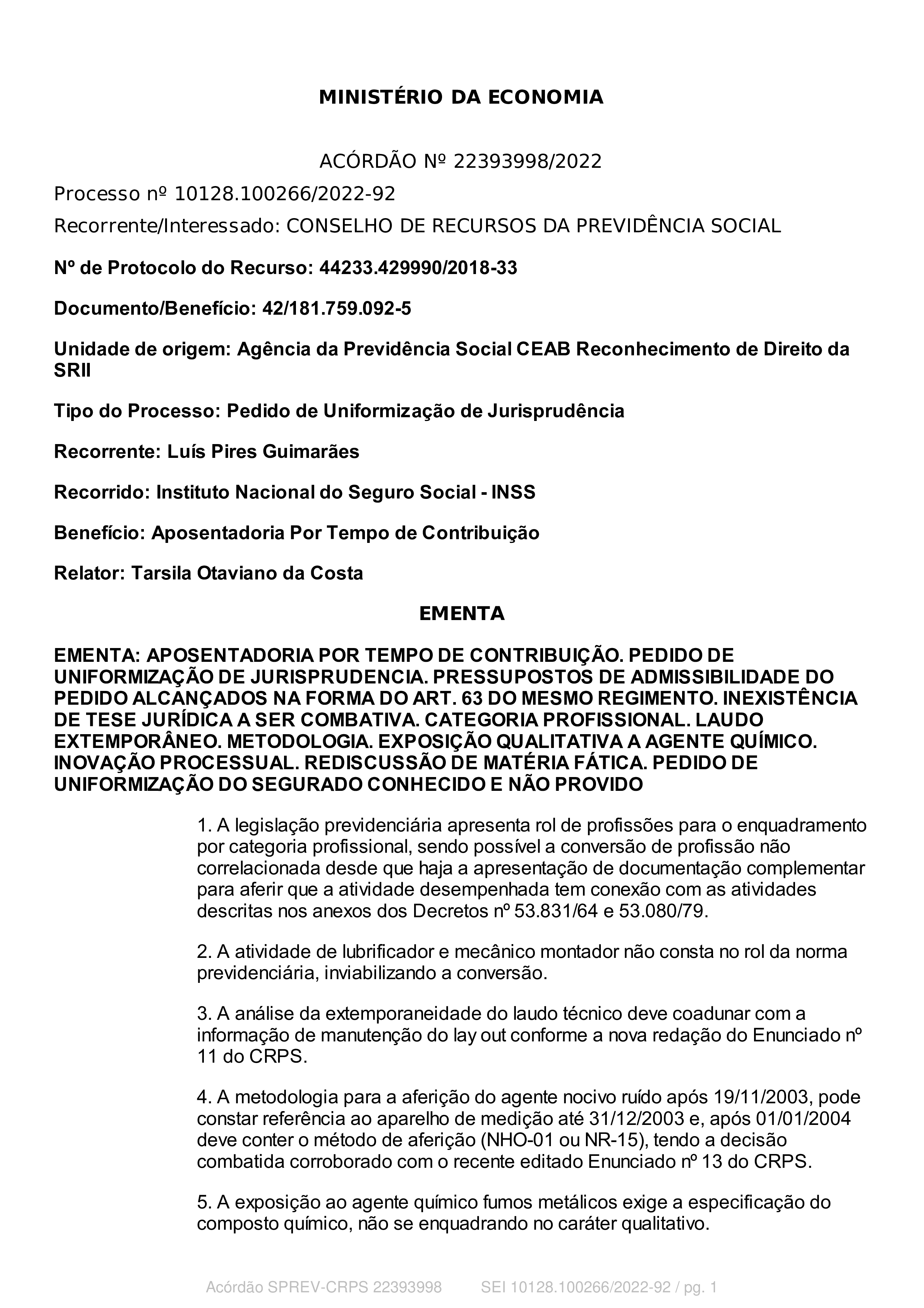 Primeira página do documento: 'Resolução 10/2022' / arquivo: 'RESOLUO10.pdf' 
