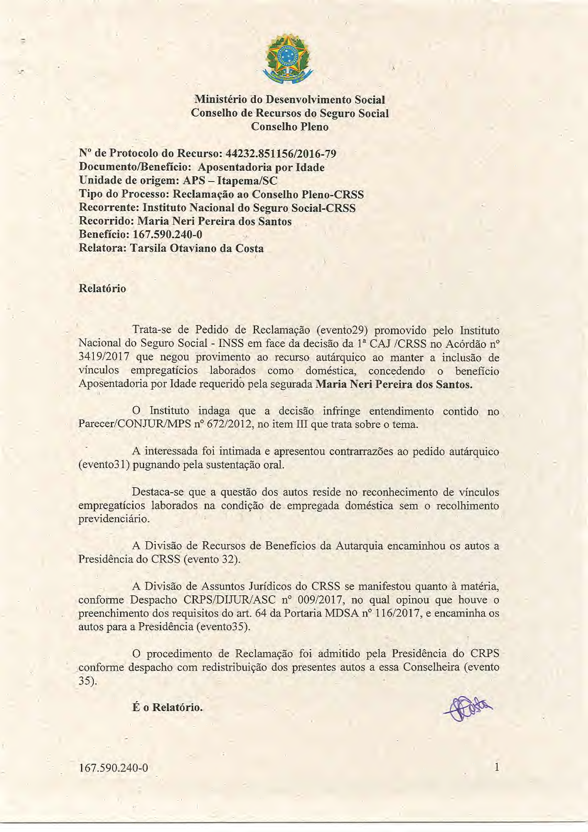 Primeira página do documento: 'Resolução 62/2018' / arquivo: 'RESOLUCAO62MARIANERIPEREIRADOSSANTOS.pdf'