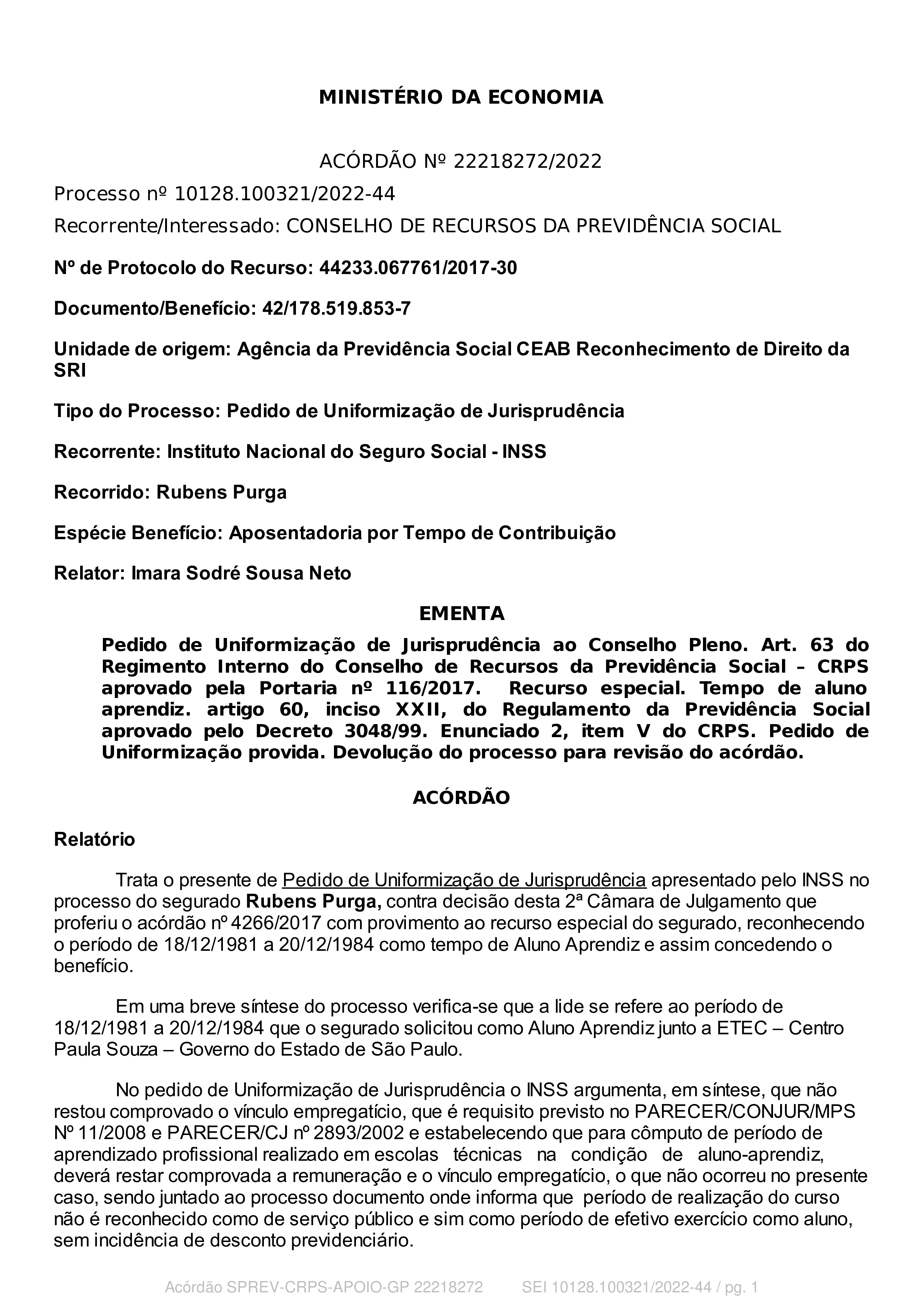 Primeira página do documento: 'Resolução 03/2022' / arquivo: 'RESOLUO3.pdf' 