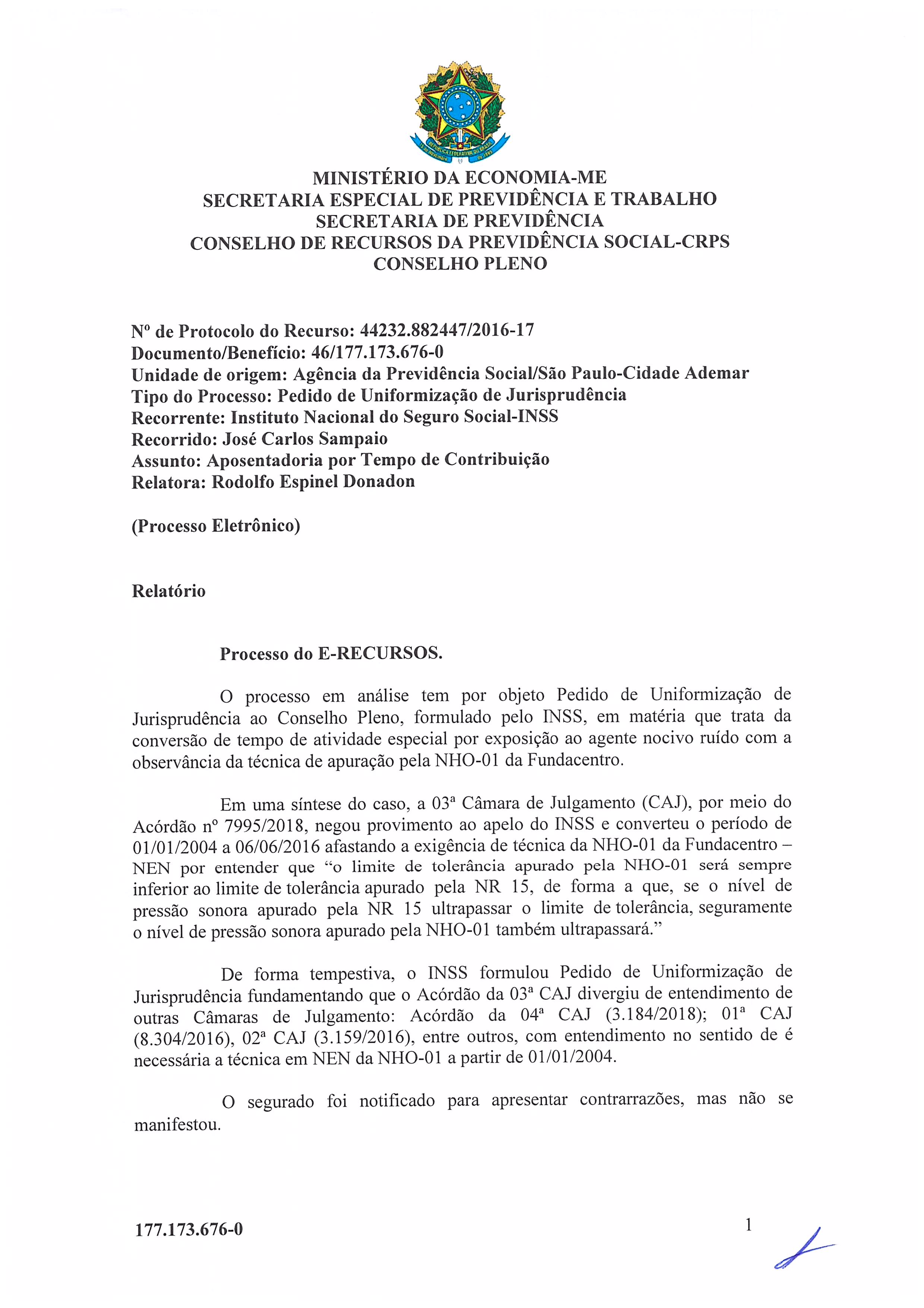 Primeira página do documento: 'Resolução 55/2020' / arquivo: 'RESOLUCAO55JOSECARLOSSAMPAIO.pdf' 