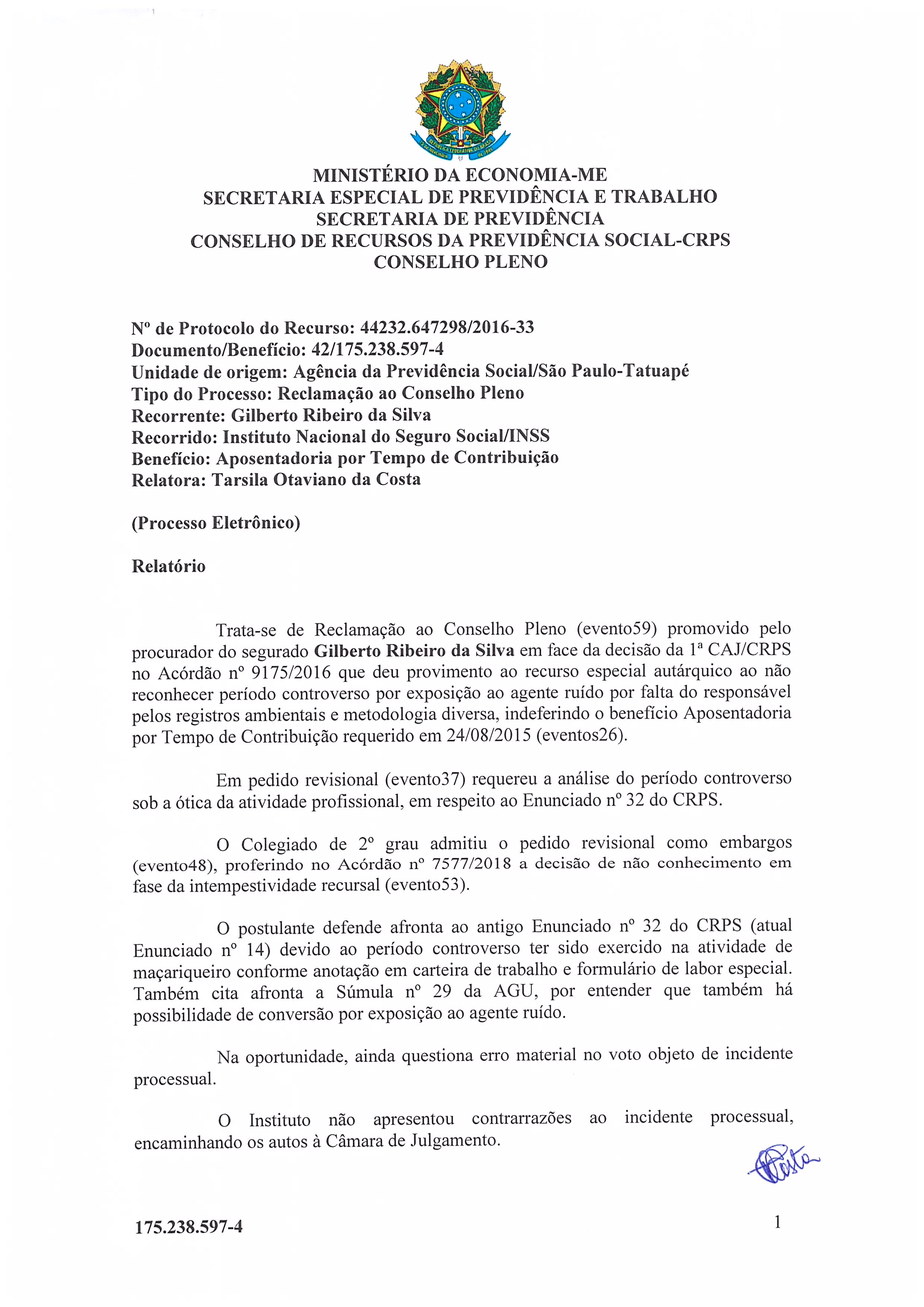 Primeira página do documento: 'Resolução 71/2020' / arquivo: 'RESOLUCAO71GILBERTORIBEIRO.pdf' 