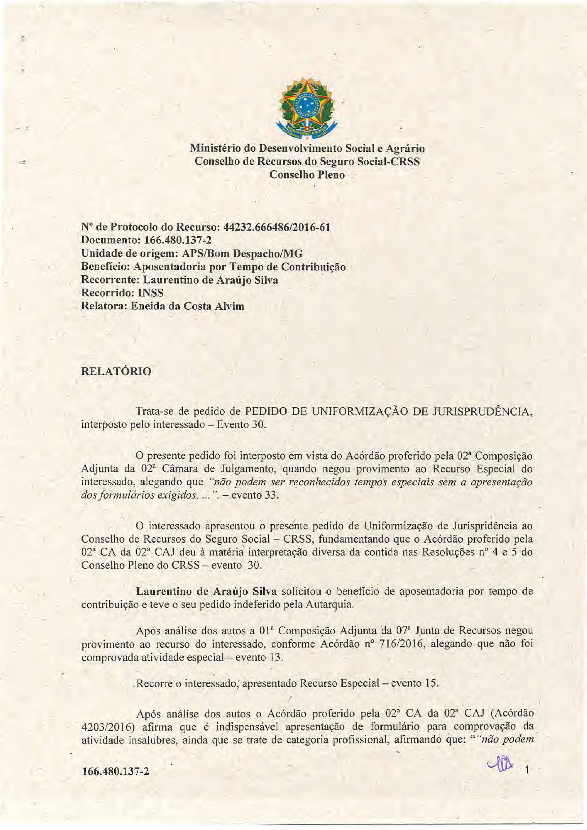 Primeira página do documento: 'Resolução 20/2018' / arquivo: 'RESOL20166.480.1372LAURENTINODEARAUJOSILVA.pdf'
