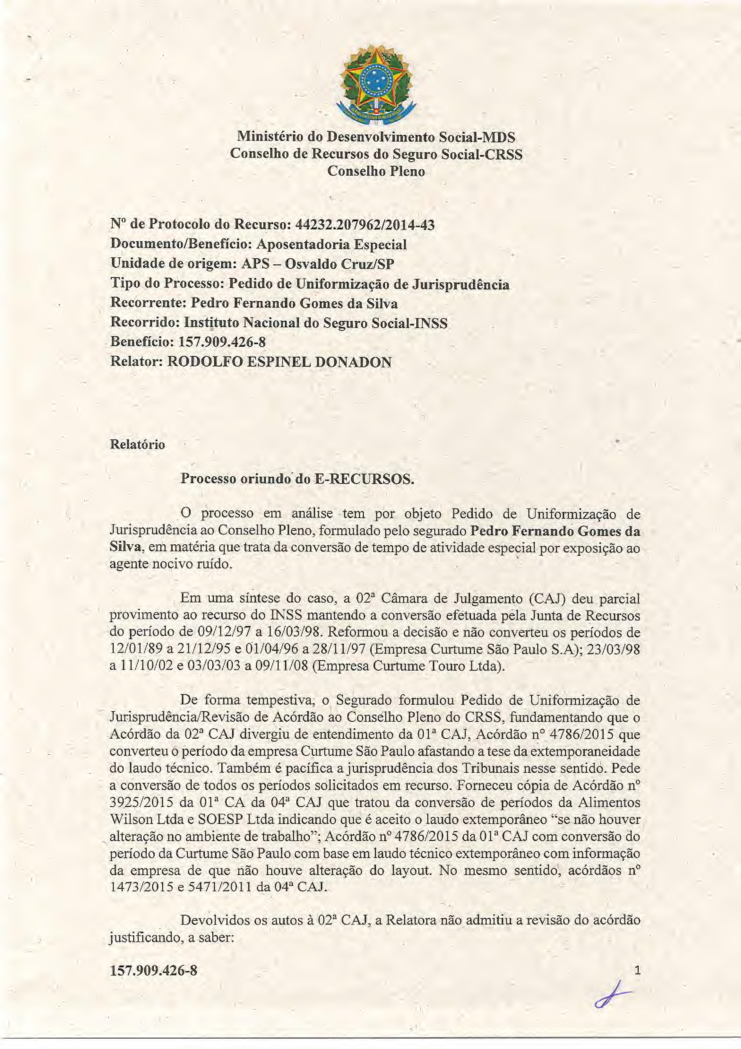 Primeira página do documento: 'Resolução 44/2018' / arquivo: 'RESOLUCAO44PEDROFERNANDOGOMESDASILVA157.909.4268.pdf' 