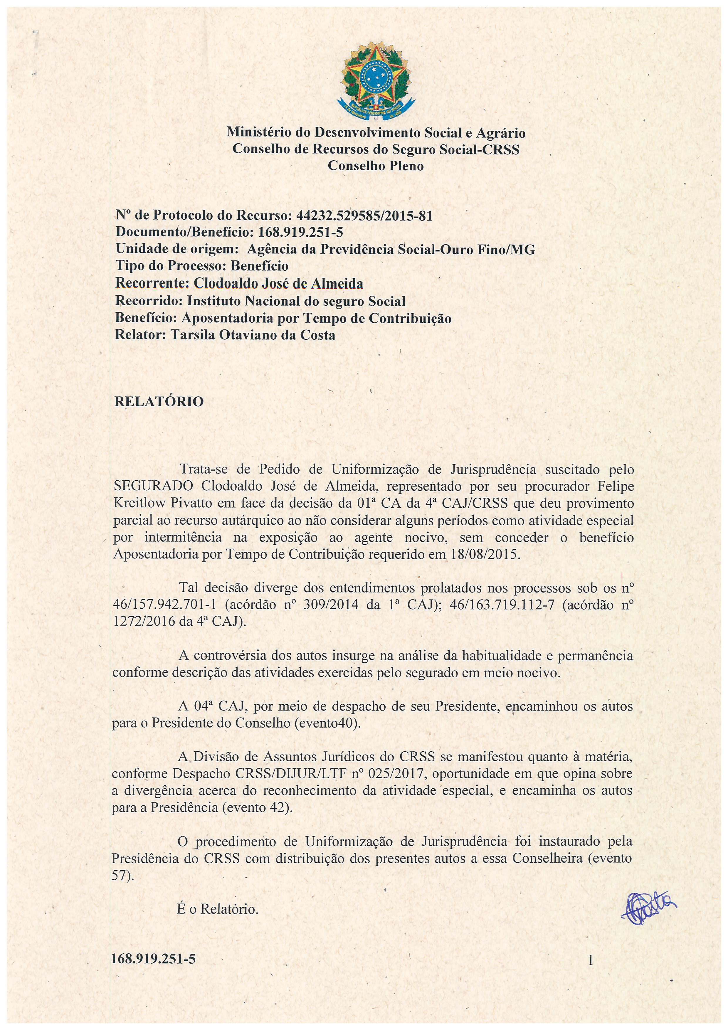 Primeira página do documento: 'Resolução 31/2017' / arquivo: 'RESOLUO_N31_CLODOALDOJOSEDEALMEIDA_168.919.2515.pdf'