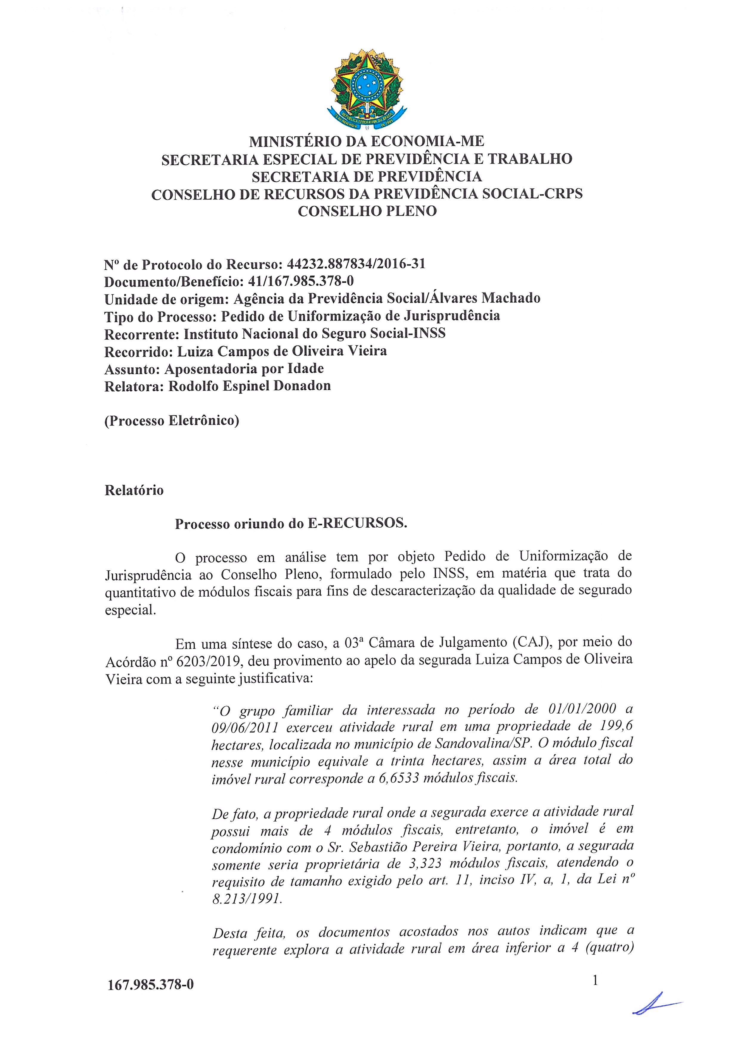Primeira página do documento: 'Resolução 56/2020' / arquivo: 'RESOLUCAO56LUIZACAMPOS.pdf' 