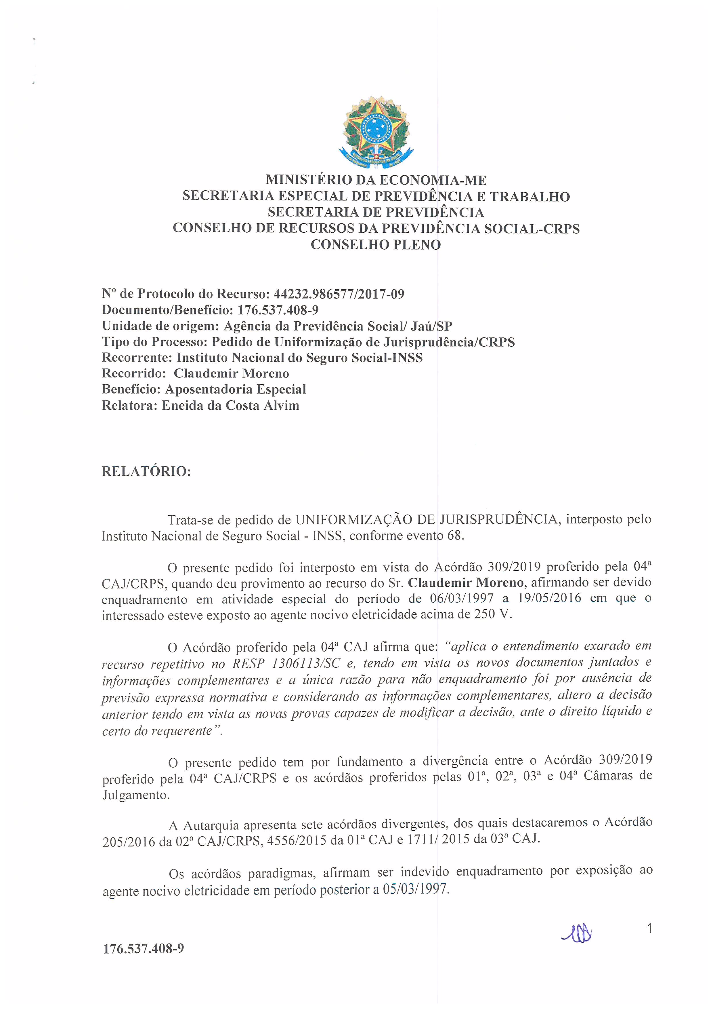 Primeira página do documento: 'RESOLUÇÃO 44/2019' / arquivo: 'RESOLUCAO-44-CLAUDEMIR-MORENO.pdf'