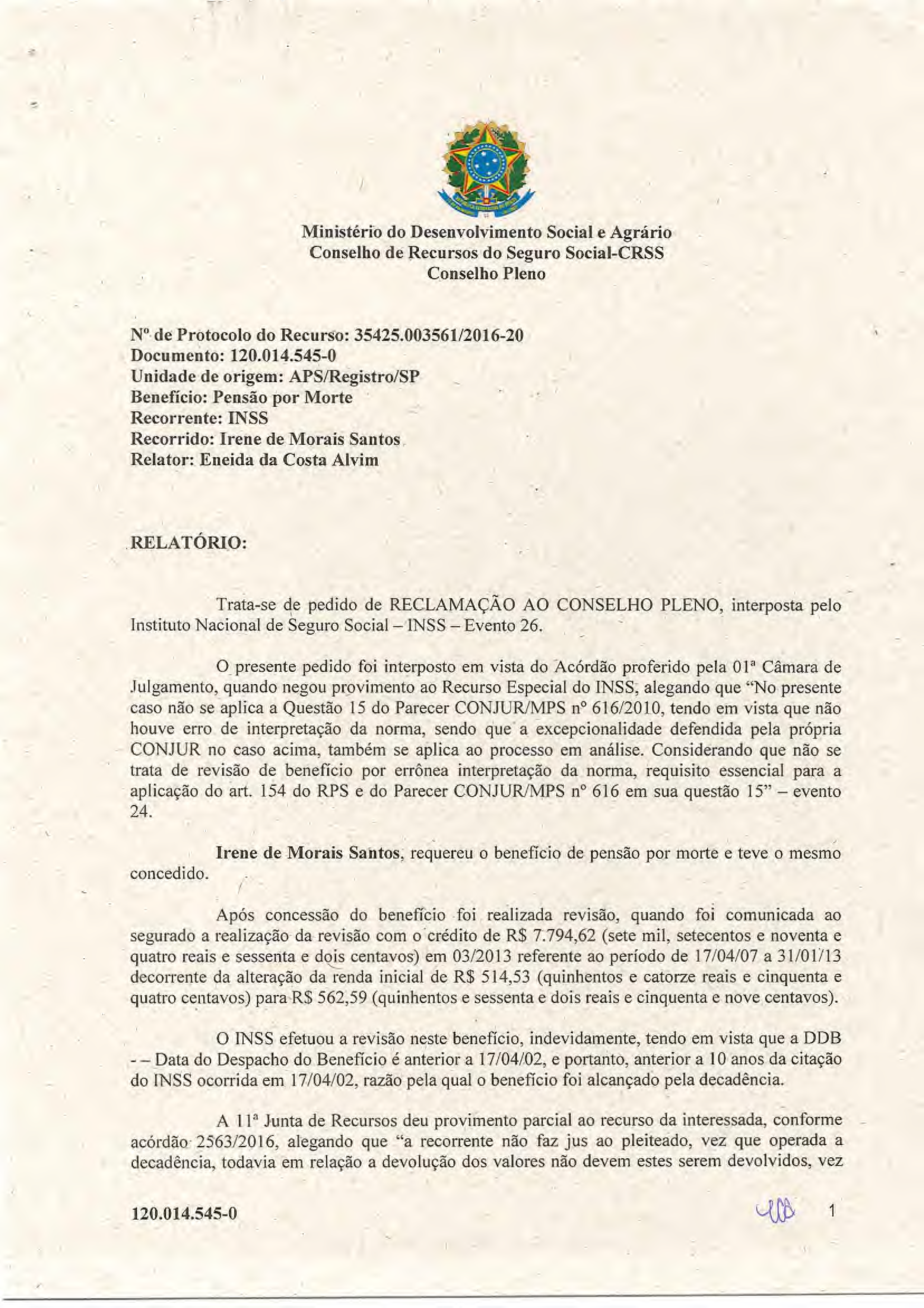 Primeira página do documento: 'Resolução 19/2018' / arquivo: 'RESOL19120.014.5450IRENEDEMORAISSANTOS.pdf'