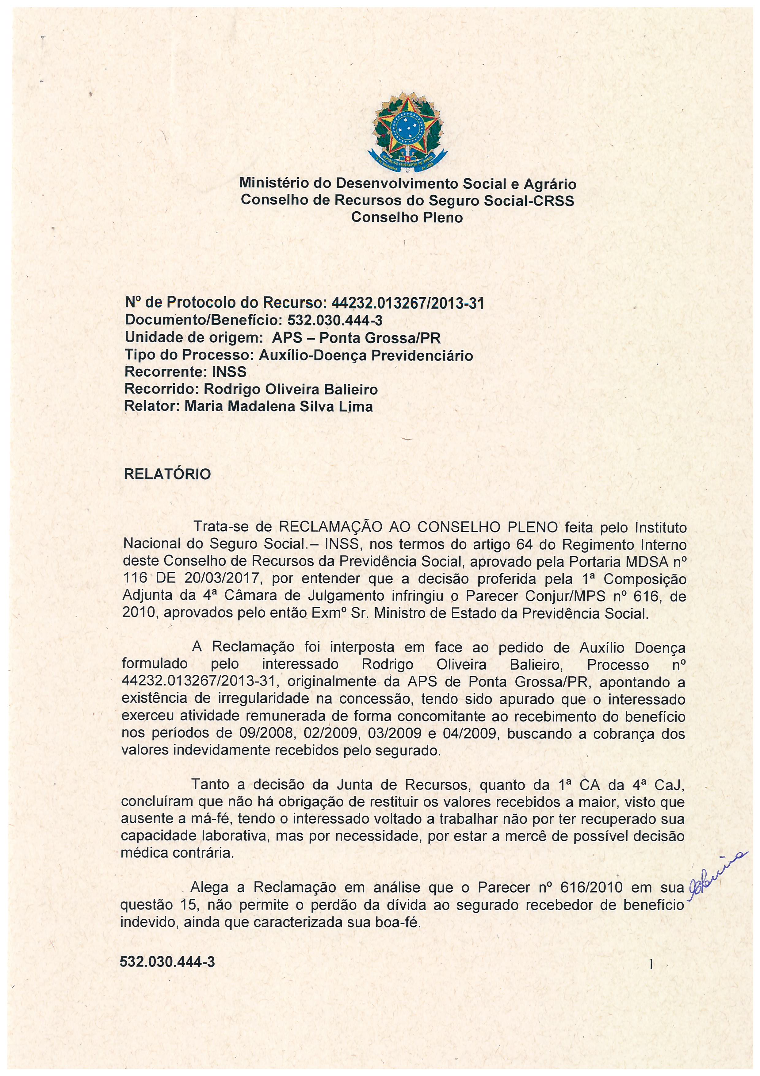 Primeira página do documento: 'Resolução 33/2017' / arquivo: 'RESOLUO_N33_RODRIGOOLIVEIRABALIEIRO_532.030.4443.pdf'