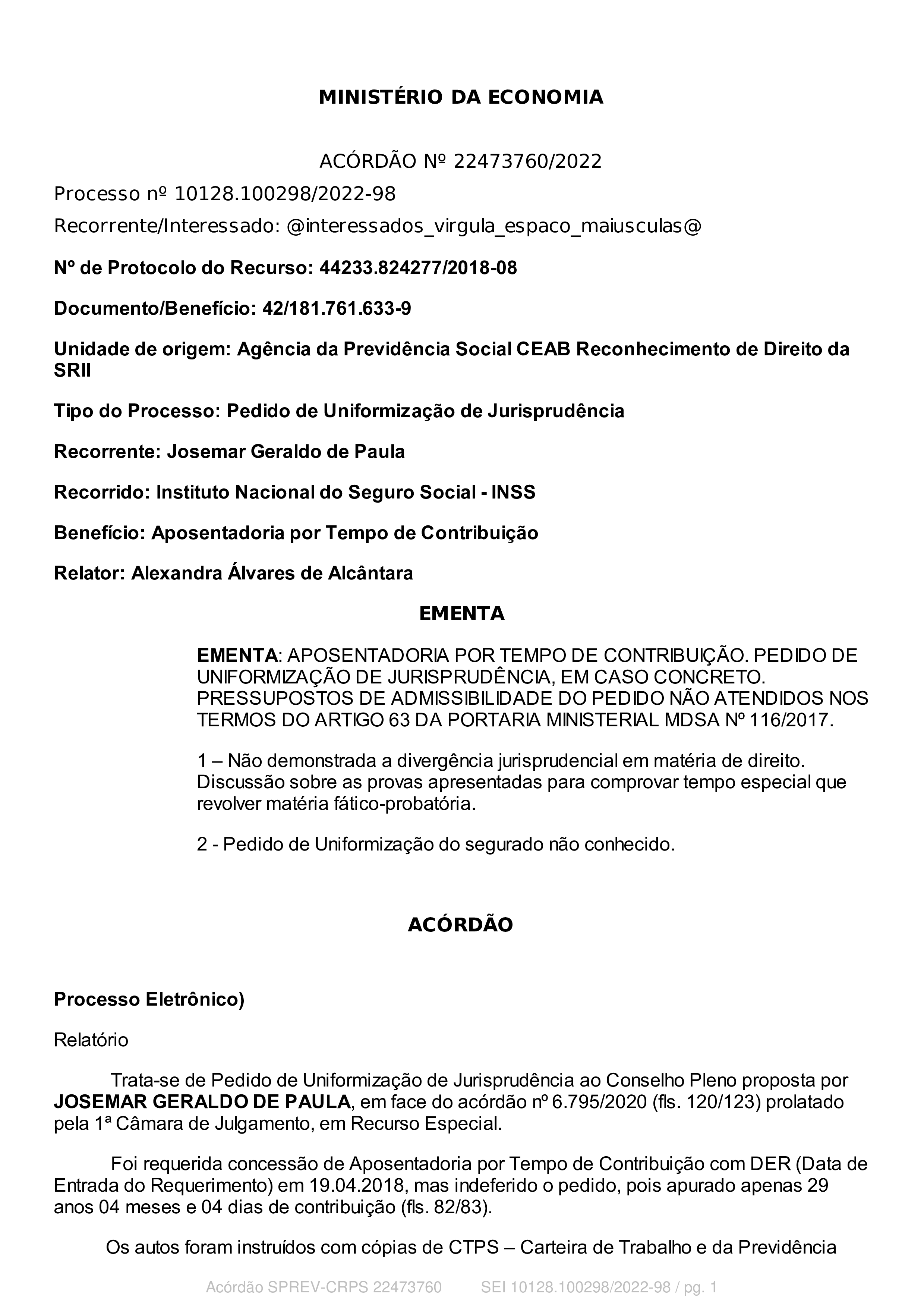 Primeira página do documento: 'Resolução 19/2022' / arquivo: 'RESOLUO19.pdf' 