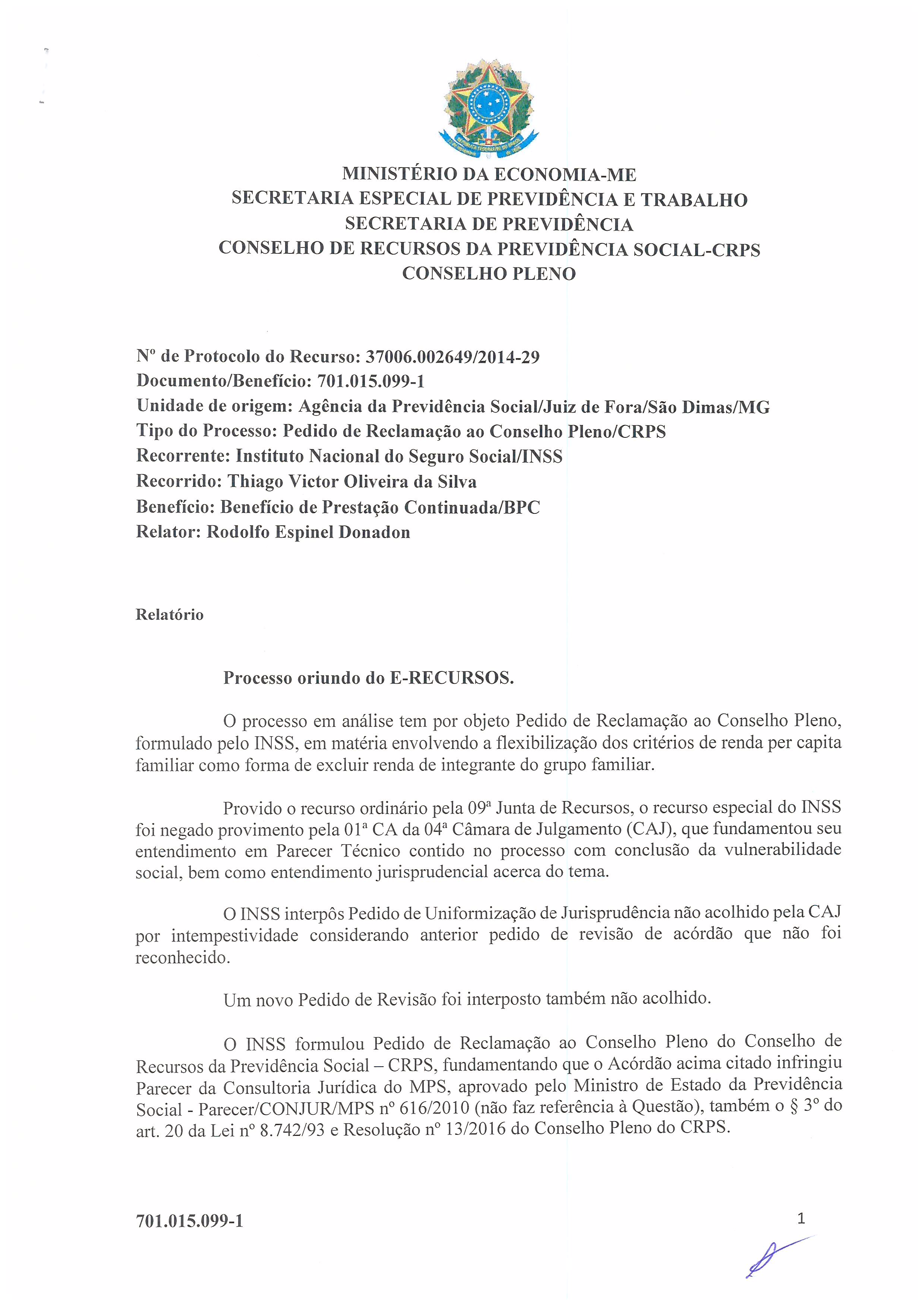 Primeira página do documento: 'Resolução 37/2019' / arquivo: 'RESOLUCAO-37-THIAGO-VICTOR-OLIVEIRA-DA-SILVA.pdf'