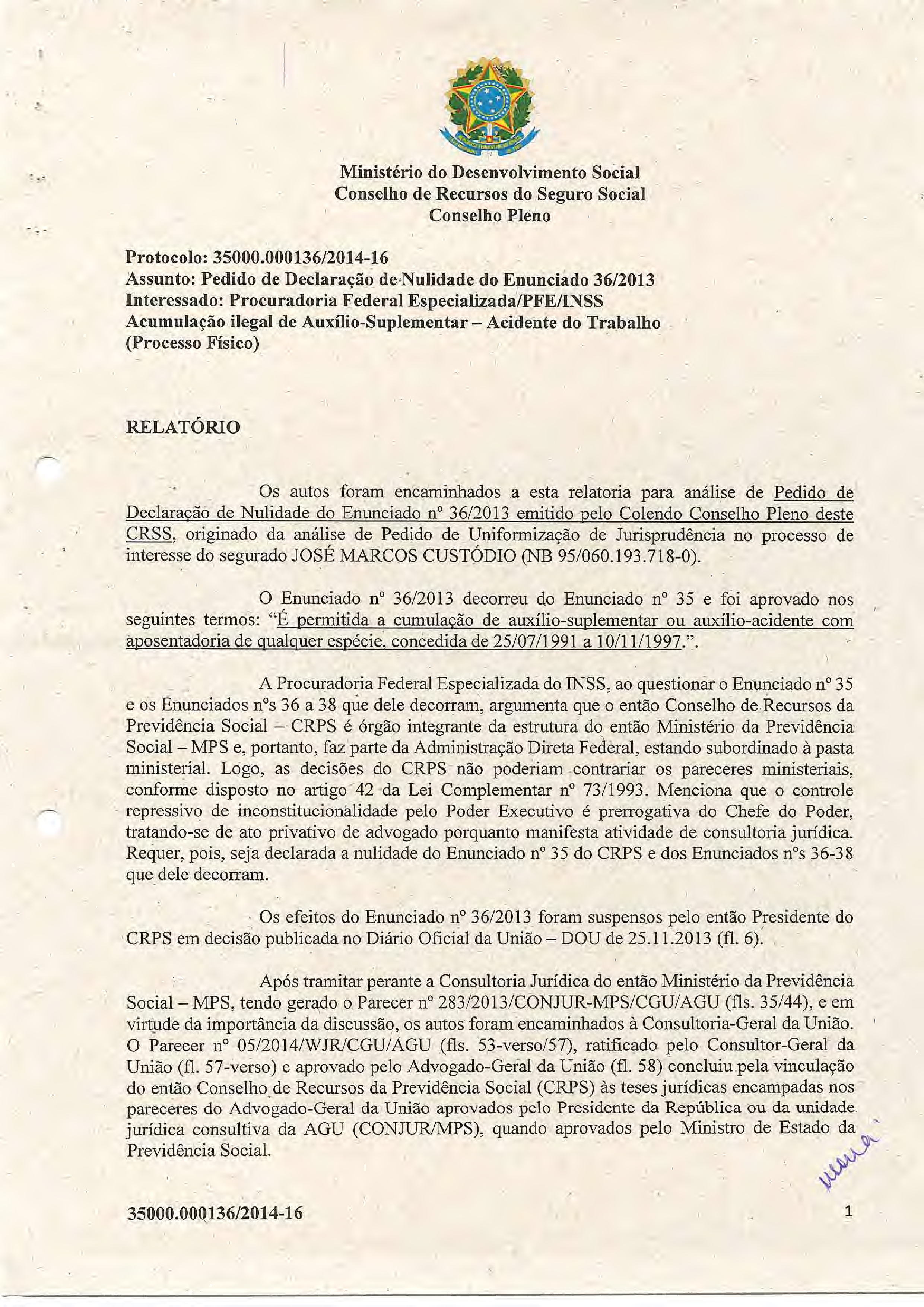 Primeira página do documento: 'Resolução 03/2018' / arquivo: 'RESOL03PEDIDODEDECLARAODENULIDADEDOENUNCIADO362013.pdf'