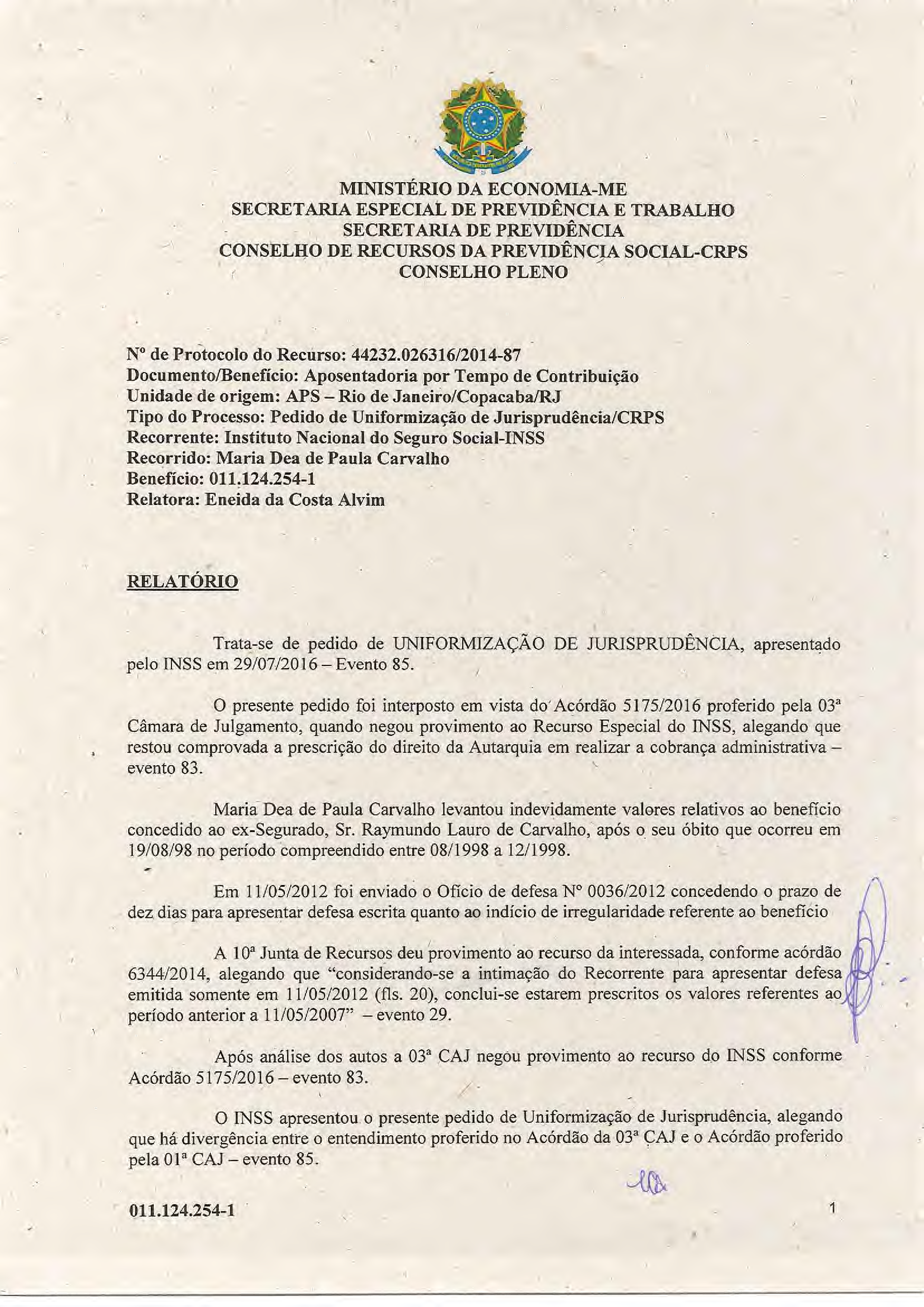 Primeira página do documento: 'Resolução 2/2019' / arquivo: 'RESOLUCAO-02-MARIA-DEA-DE-PAULA-CARVALHO.pdf'