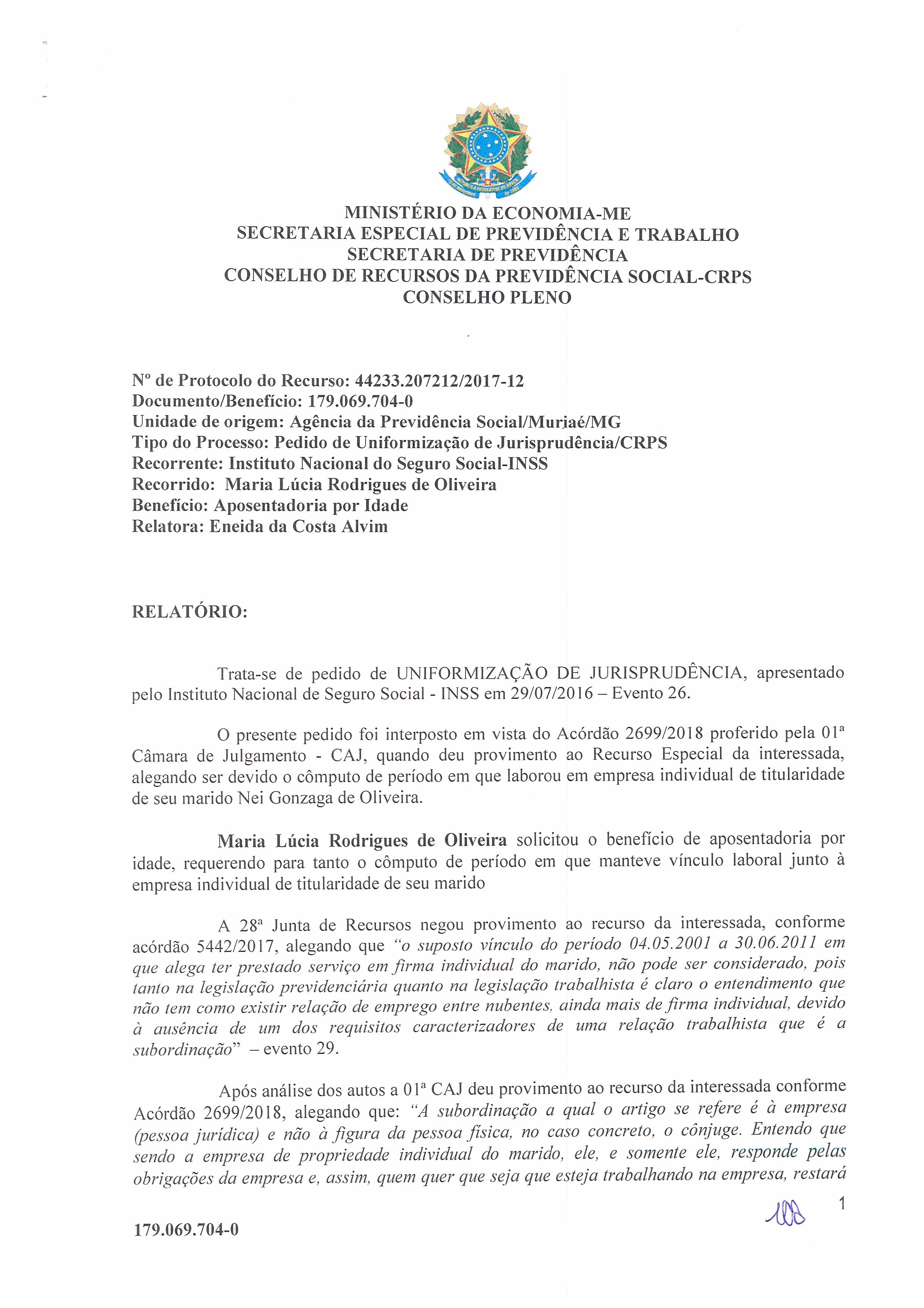 Primeira página do documento: 'Resolução 43/2019' / arquivo: 'RESOLUCAO-43-MARIA-LUCIA-RODRIGUES-DE-OLIVEIRA.pdf'