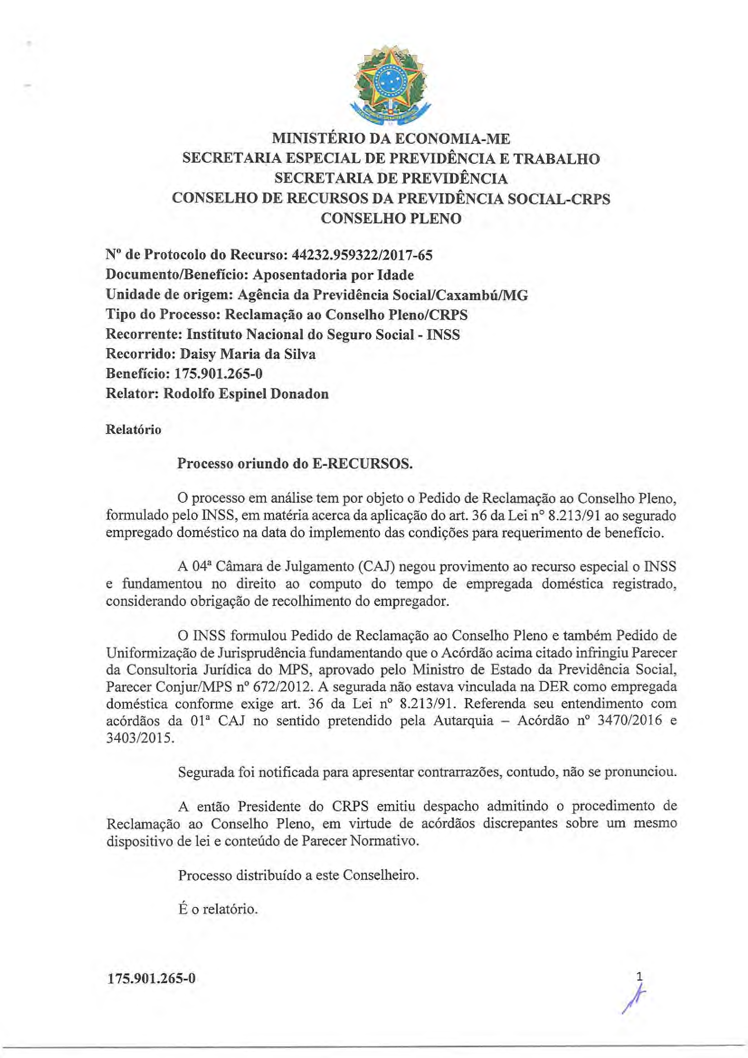 Primeira página do documento: 'Resolução 20/2019' / arquivo: 'RESOLUCAO-20-DAYSE-MARIA-DA-SILVA-175.901.265-0.pdf'