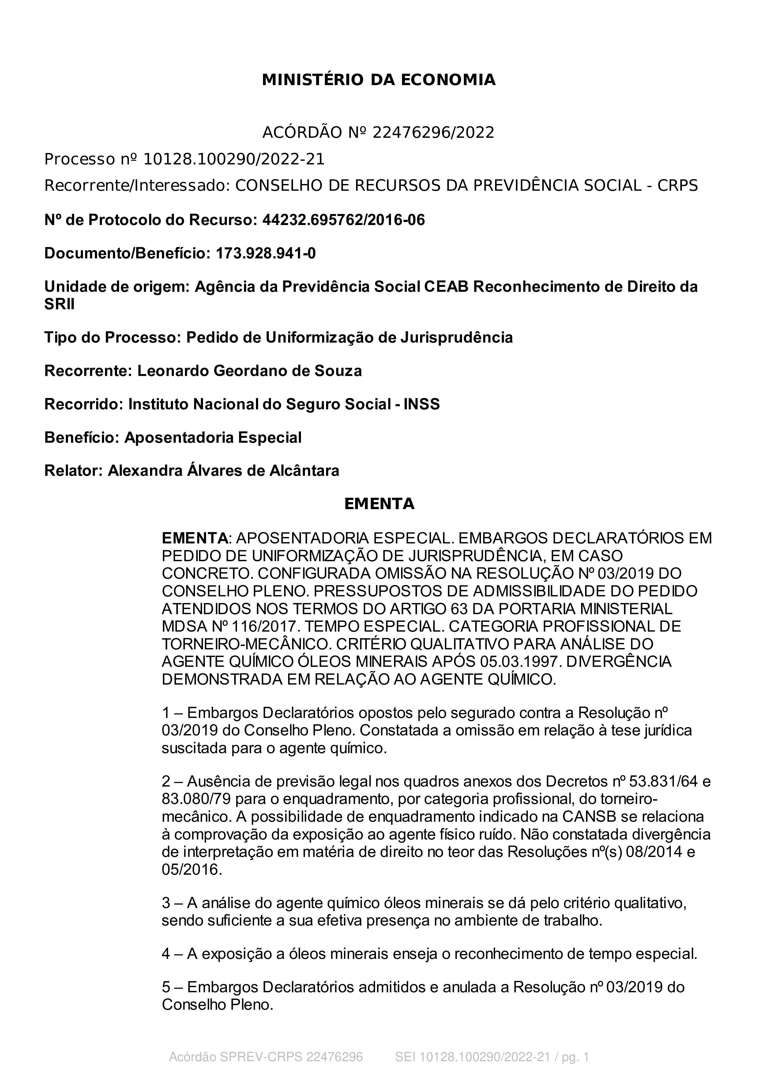 Primeira página do documento: 'Resolução 20/2022' / arquivo: 'RESOLUO20.pdf' 