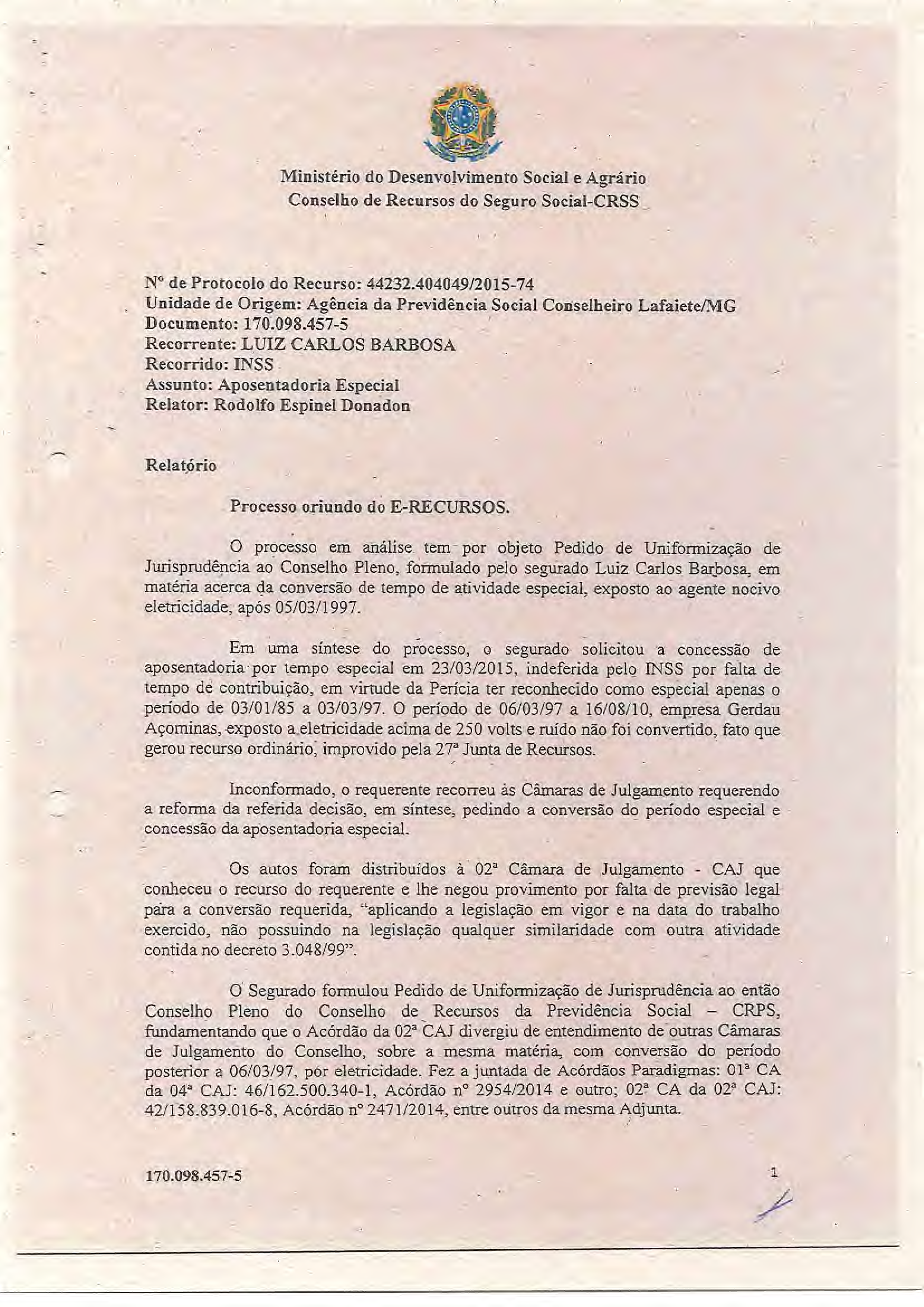 Primeira página do documento: 'Resolução 53/2018' / arquivo: 'RESOLUCAO53LUIZCARLOSBARBOSA170.098.4575.pdf' 