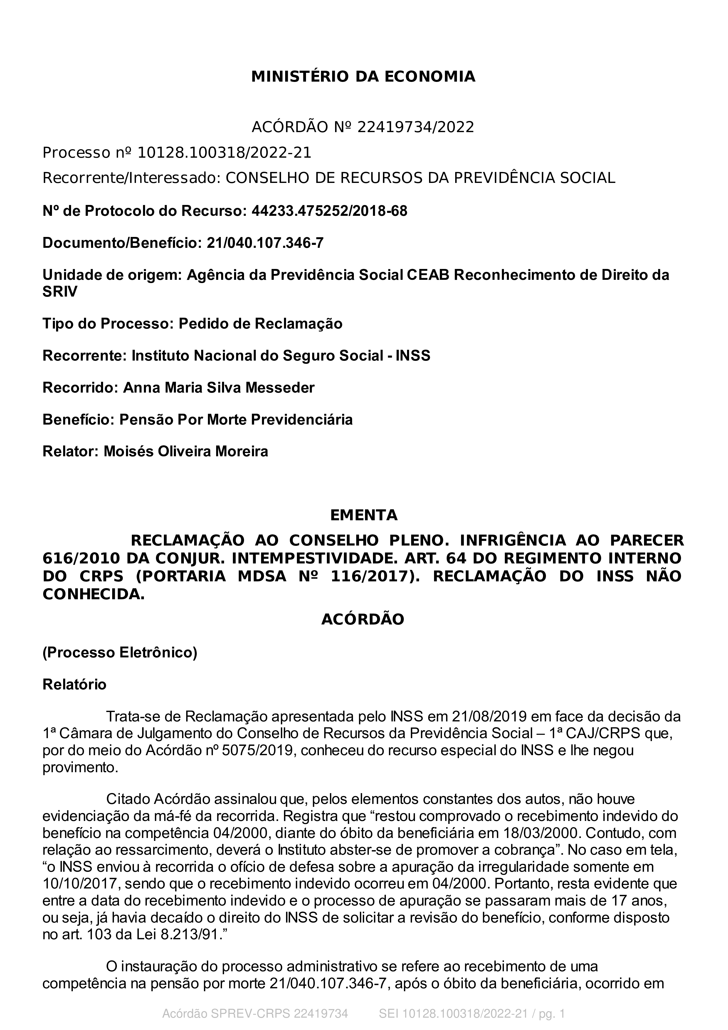 Primeira página do documento: 'Resolução 13/2022' / arquivo: 'RESOLUO13.pdf' 