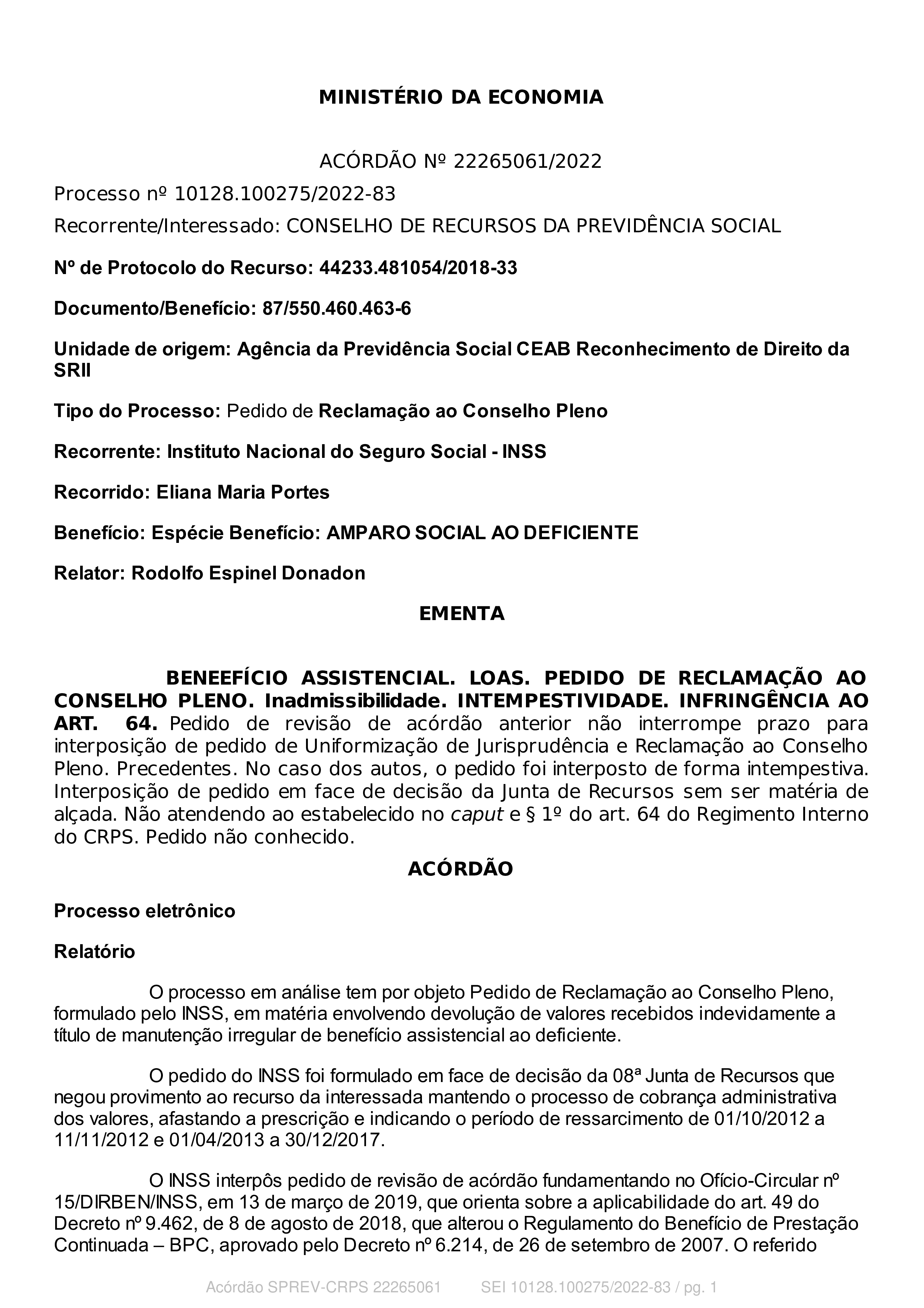 Primeira página do documento: 'Resolução 06/2022' / arquivo: 'RESOLUO6.pdf' 