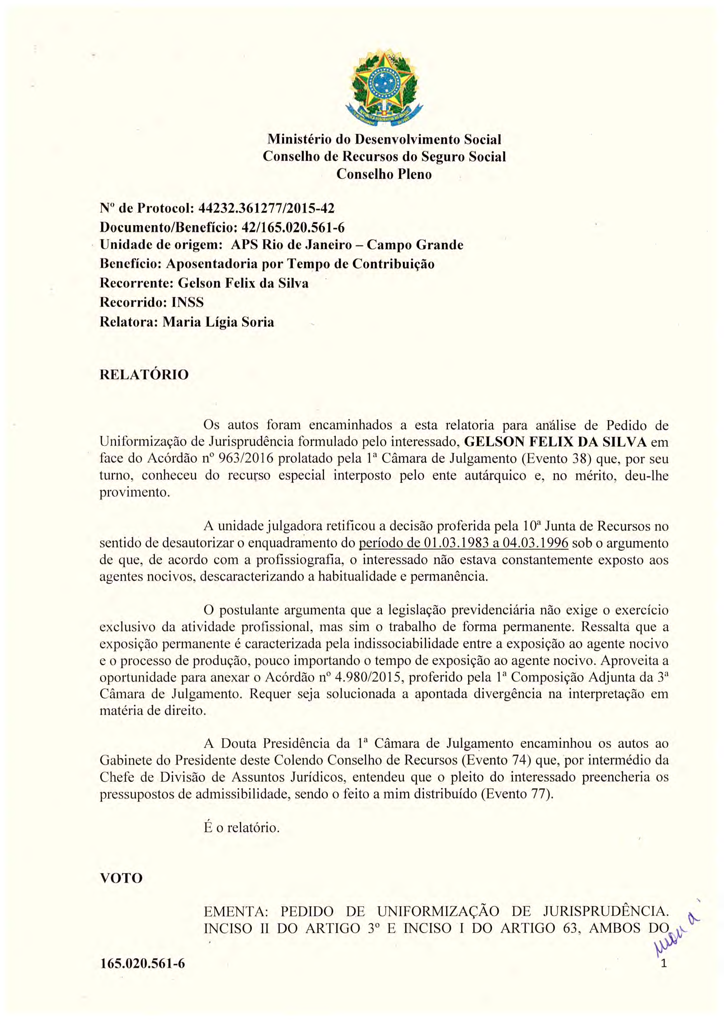 Primeira página do documento: 'Resolução 23/2018' / arquivo: 'RESOL23165.020.5616GELSONFELIXDASILVA.pdf'