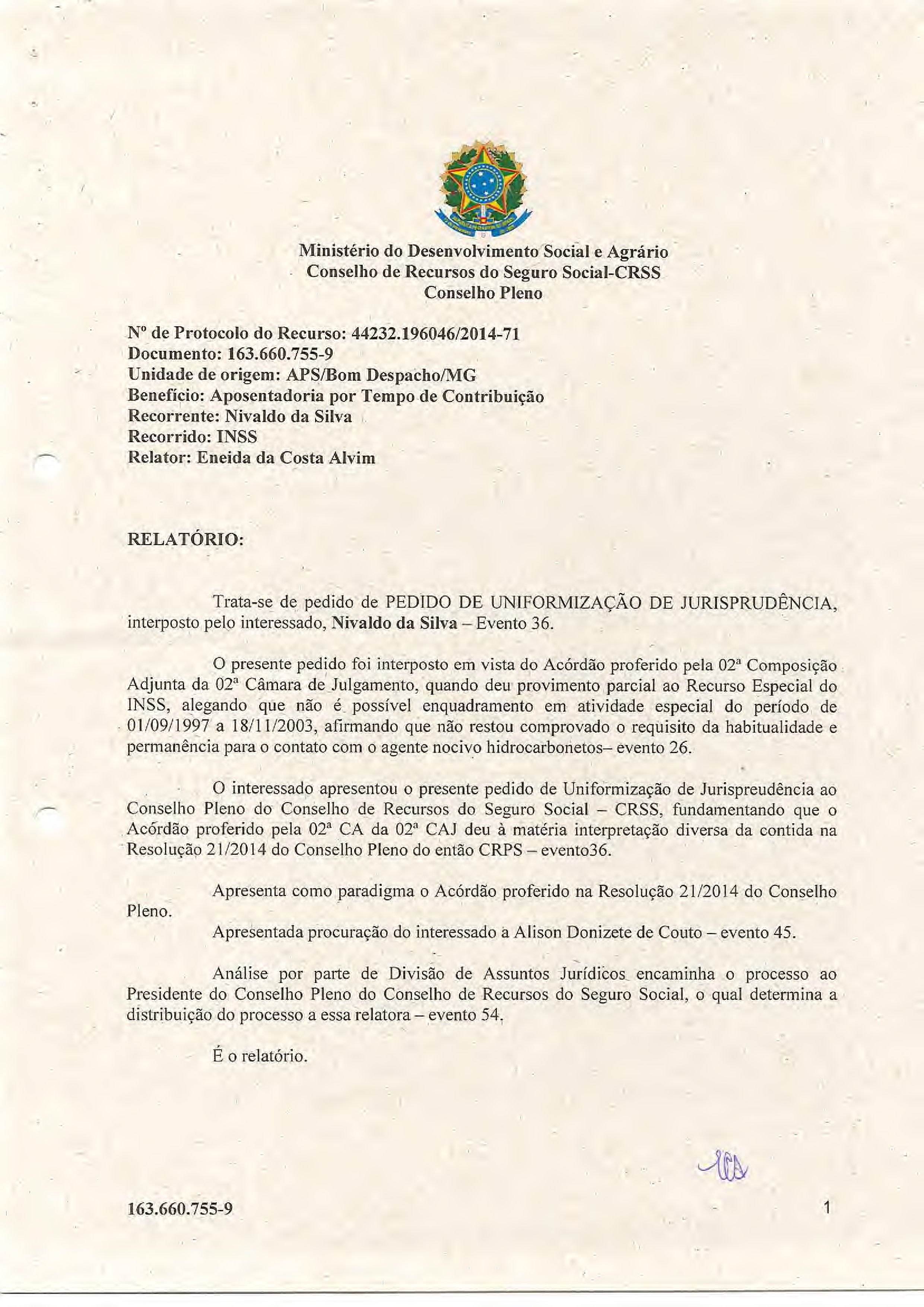 Primeira página do documento: 'Resolução 39/2018' / arquivo: 'RESOLUCAO39NIVALDODASILVA163.660.7556.pdf' 