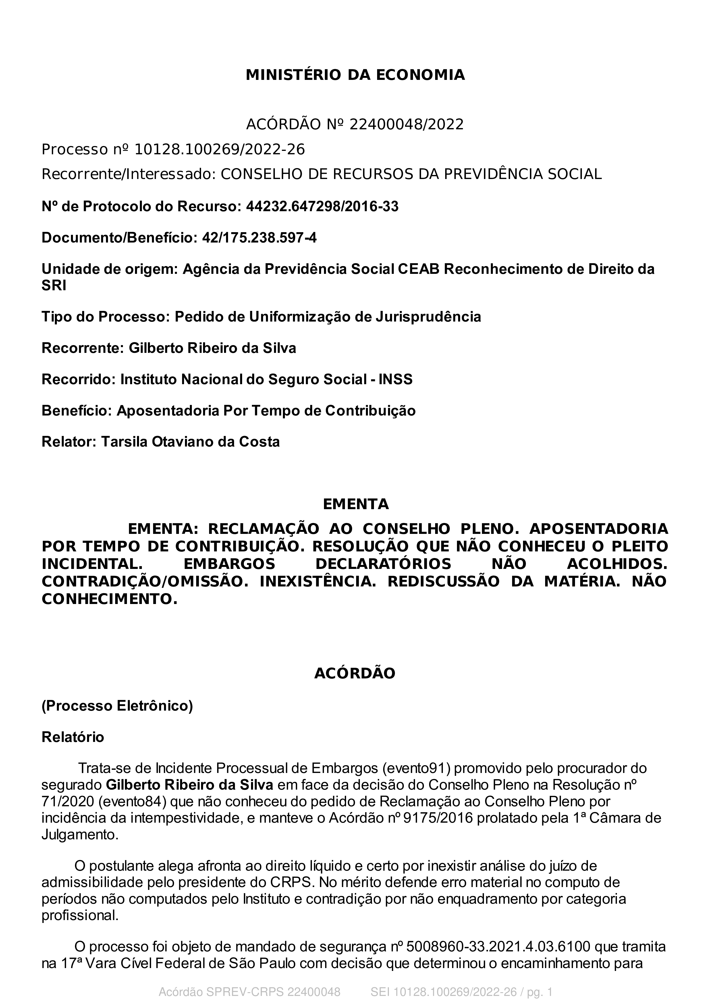 Primeira página do documento: 'Resolução 11/2022' / arquivo: 'RESOLUO11.pdf' 