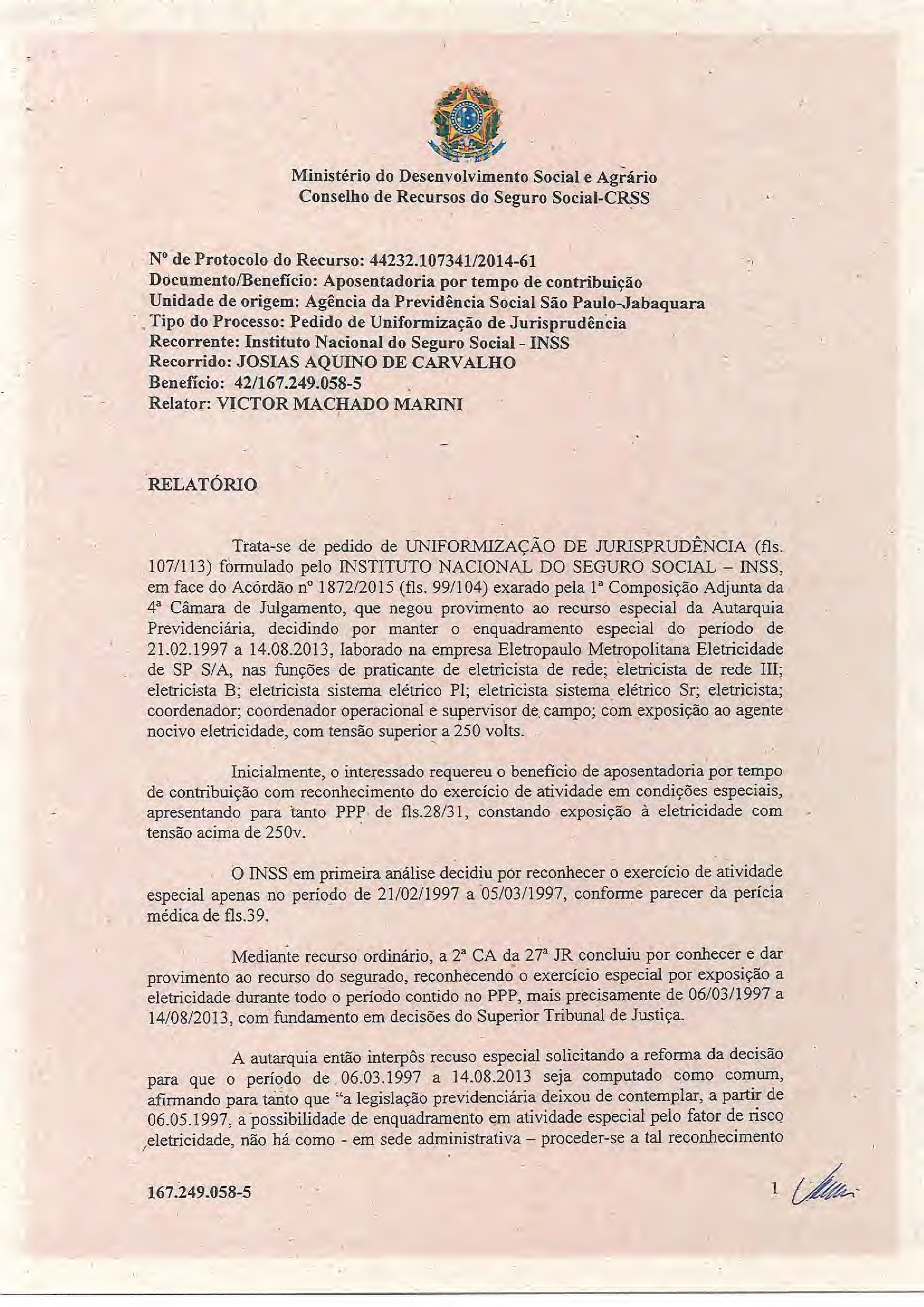 Primeira página do documento: 'Resolução 47/2018' / arquivo: 'RESOLUCAO47JOSIASAQUINODECARVALHO167.249.0585.pdf' 