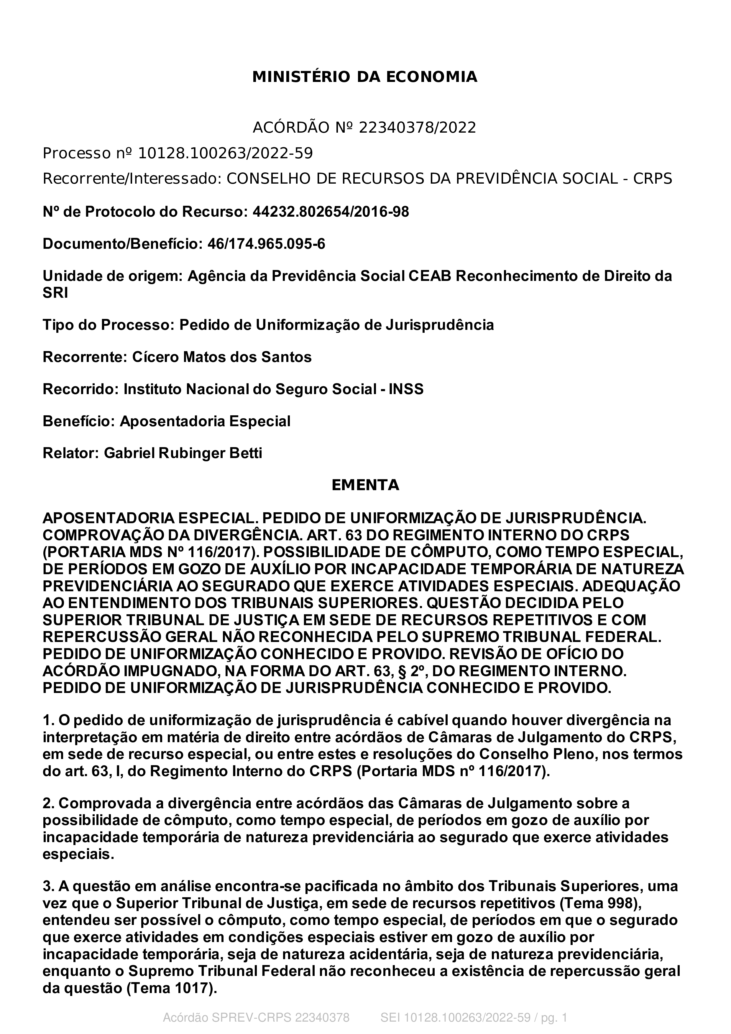 Primeira página do documento: 'Resolução 08/2022' / arquivo: 'RESOLUO8.pdf' 