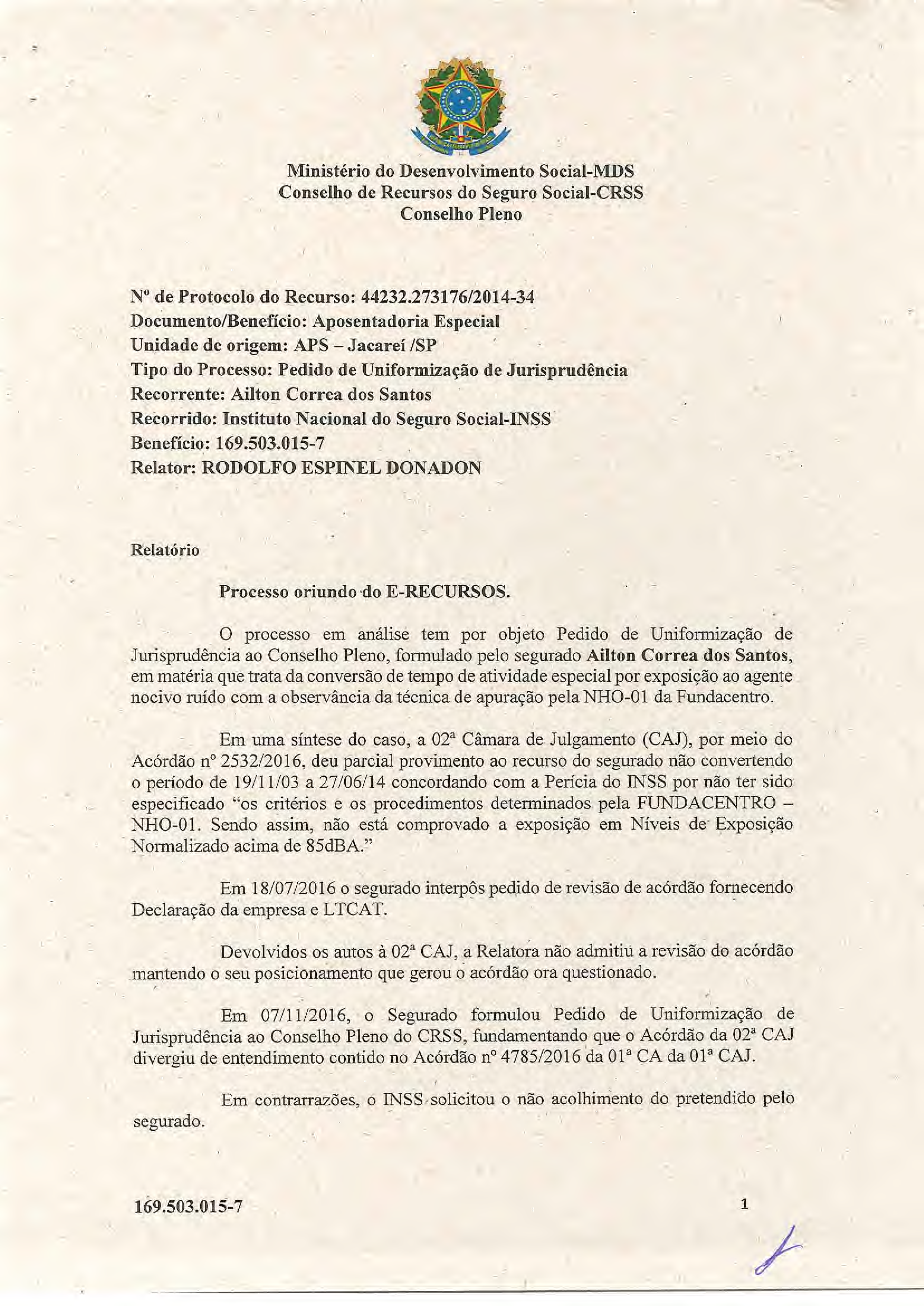 Primeira página do documento: 'Resolução 54/2018' / arquivo: 'RESOLUO54AILTONCORREADOSSANTOS169.503.0157.pdf' 