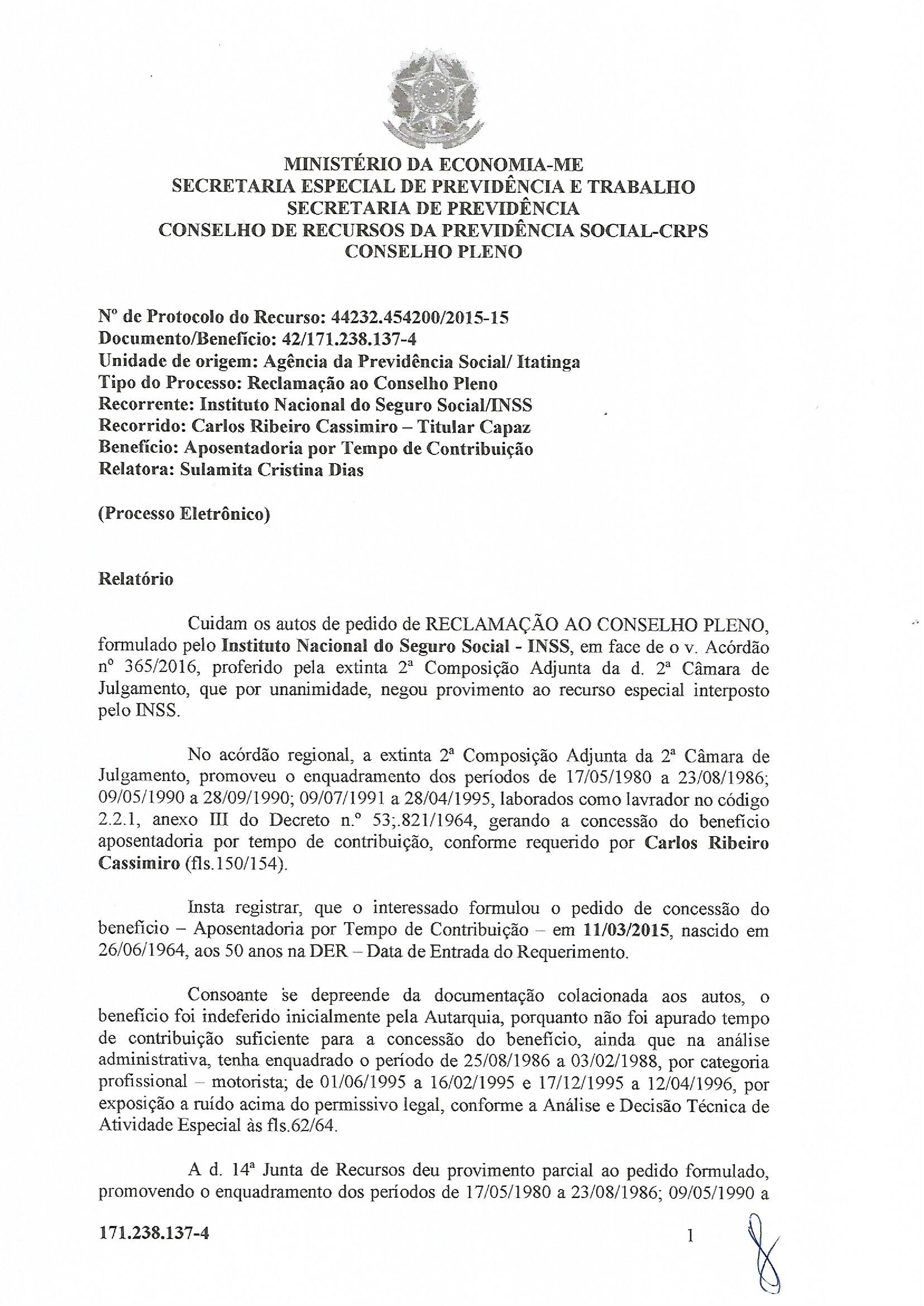 Primeira página do documento: 'Resolução 43/2020' / arquivo: 'RESOLUO43CARLOSRIBEIROCASSIMIRO1.pdf'