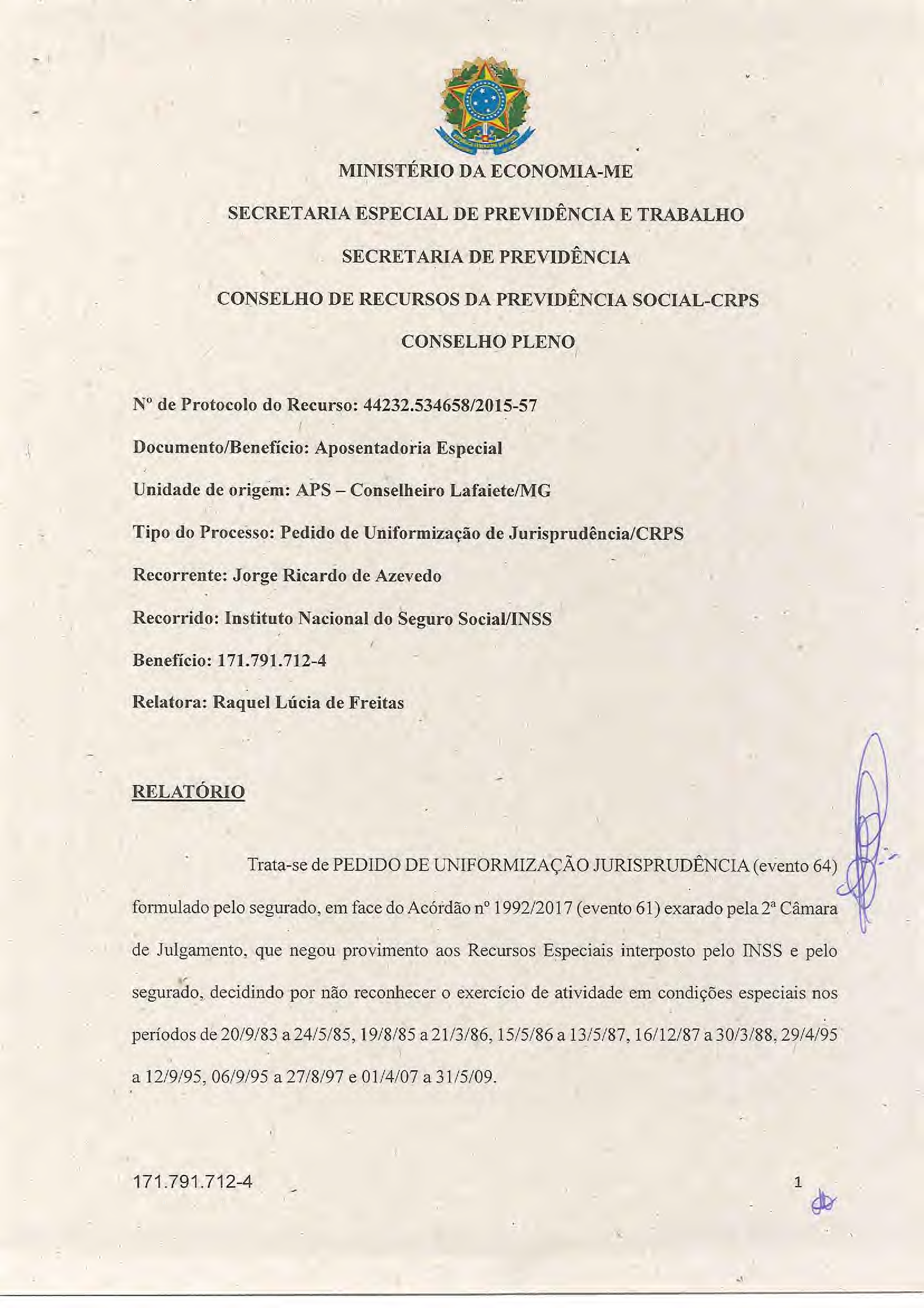 Primeira página do documento: 'Resolução 11/2019' / arquivo: 'RESOLUCAO-11-JORGE-RICARDO-DE-AZEVEDO.pdf'