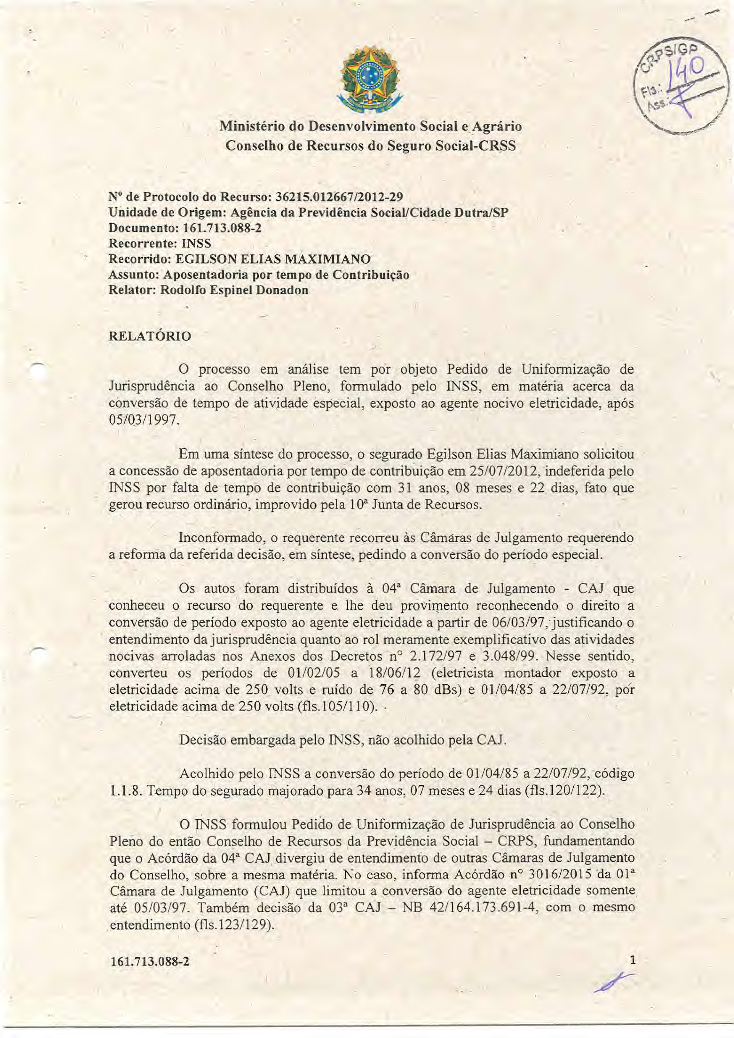 Primeira página do documento: 'Resolução 50/2018' / arquivo: 'RESOLUCAO50EGILSONELIASMAXIMIANO161.713.0882.pdf' 