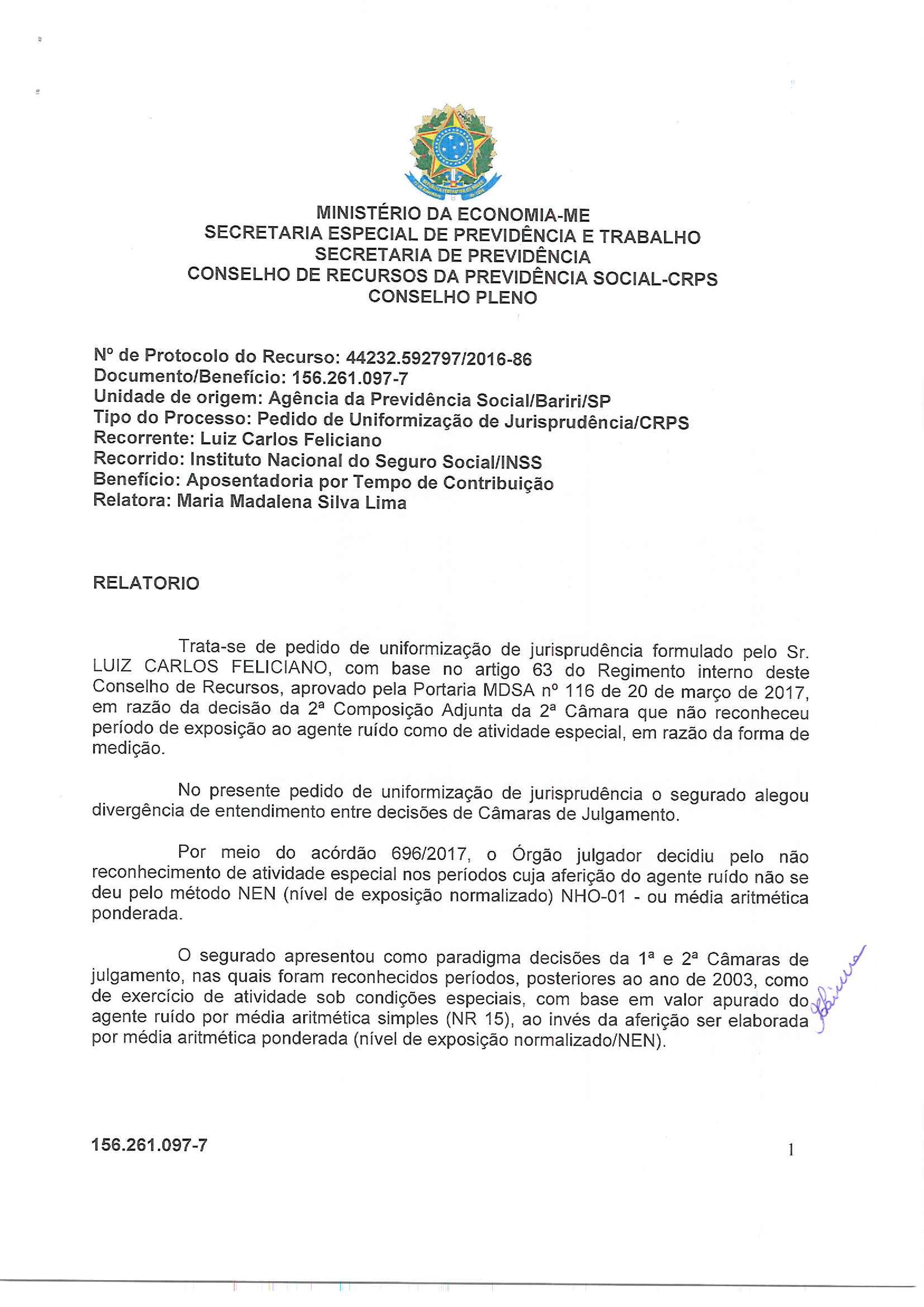 Primeira página do documento: 'Resolução 31/2019' / arquivo: 'RESOLUCAO-31-LUIZ-CARLOS-FELICIANO-156.261.097-7.pdf'